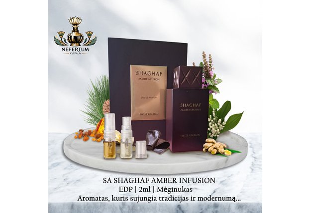 Swiss Arabian SHAGHAF AMBER INFUSION, 2ml, mėginukas