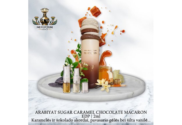 Arabiyat Prestige SUGAR CARAMEL CHOCOLATE MACARON, 2ml mėginukas