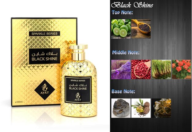 Ayat - Sparkle Series - BLACK SHINE, 100ml vyriški