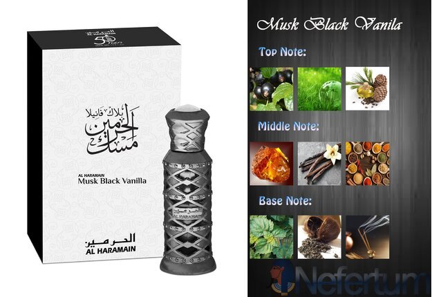 Al Haramain MUSK BLACK VANILLA, CPO 1ml, mėginukas