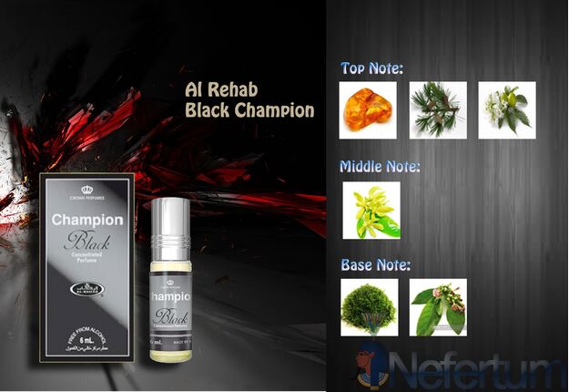 Al Rehab Black Champion, 6ml 