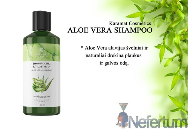 Karamat Cosmetics ALOE VERA SHAMPOO, šampūnas su alaviju, 400ml