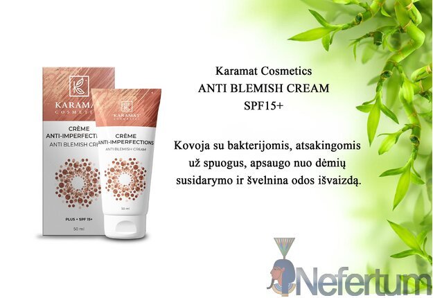 Karamat Cosmetics ANTI BLEMISH CREAM SPF15+ veido kremas 50ml