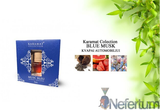 Karamat Collection BLUE MUSK, kvepalai atomobiliui, 5ml