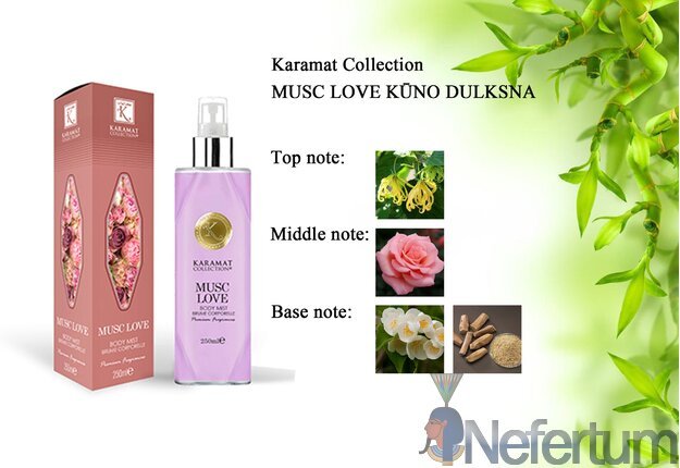 Karamat Collection MUSC LOVE, kūno dulksna, 250ml