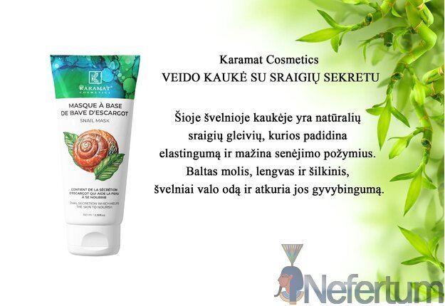 Karamat Cosmetics VEIDO KAUKĖ SU SRAIGIŲ SEKRETU, 100ml