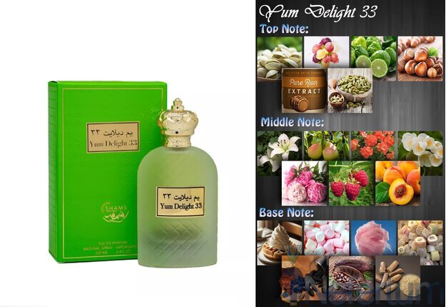 Shams Perfumes YUM DELIGHT 33, EDP 2ml, mėginukas