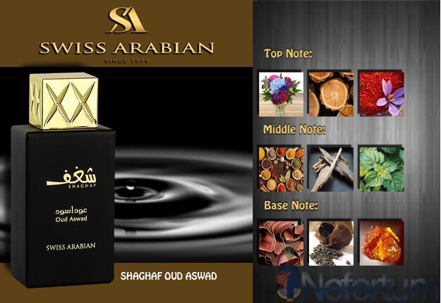 Swiss Arabian SHAGHAF OUD ASWAD, 75ml EDP, unisex 